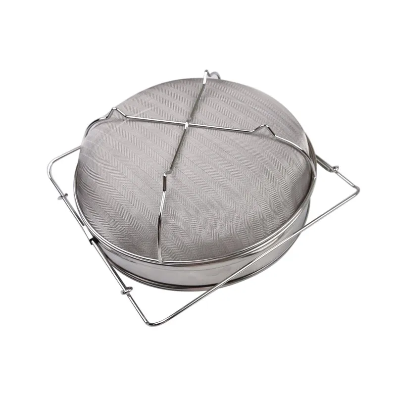 Cedazo doble de acero inoxidable de 32cm con brazos ajustables para colar miel