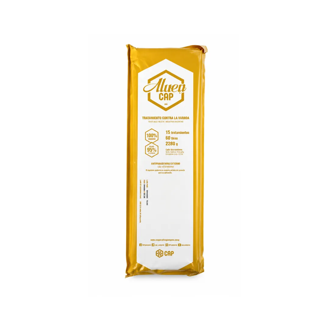 Aluen CAP 60 Tiras – Tratamiento de Ácido Oxálico para Varroa