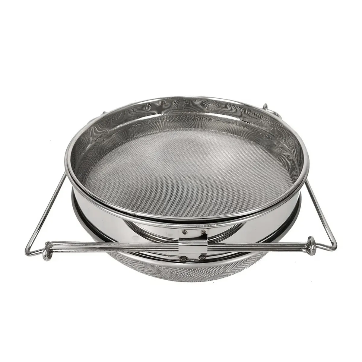 Cedazo Doble para Miel de Acero Inoxidable, 16 cm