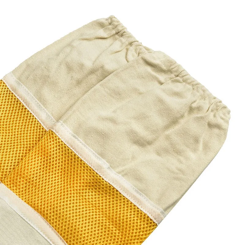 Puño de tela con elástico y malla ventilada de los guantes de apicultura
